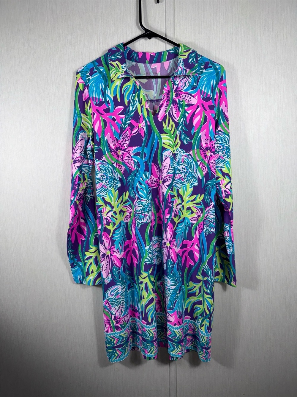 Lilly Pulitzer M Andrienne Dress Golf Meryl Nylon Resortwear Tropical